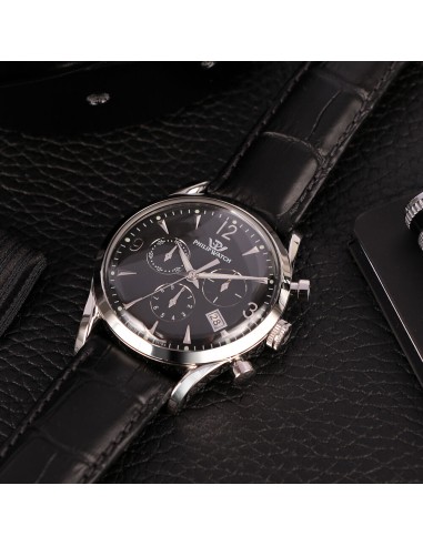 Orologio PHILIP WATCH uomo Sunray crono pelle nero