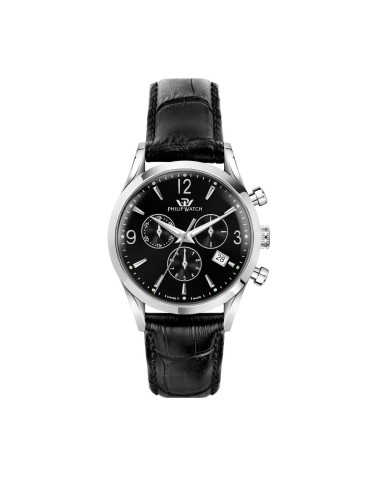 Orologio PHILIP WATCH uomo Sunray crono pelle nero