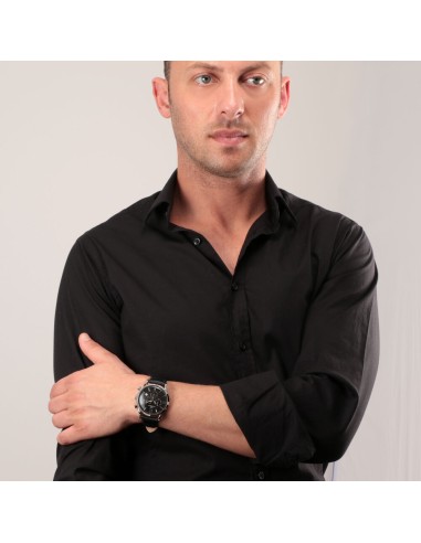 Orologio PHILIP WATCH uomo Sunray crono pelle nero