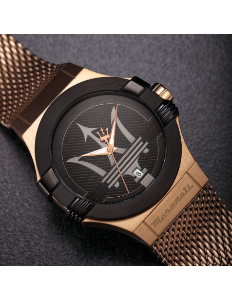 Maserati Potenza – Orologio Uomo Oro Rosa e Nero (R8853108009)