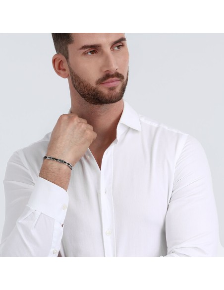 Morellato Urban – Bracciale Uomo Acciaio e Cristalli Neri (SABH22)