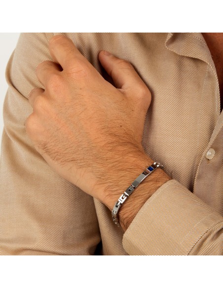 Morellato Urban – Bracciale Uomo Acciaio con Zircone Blu (SABH42)