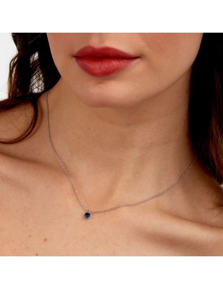 Morellato Tesori – Collana Donna Argento con Zircone Blu (SAIW172)