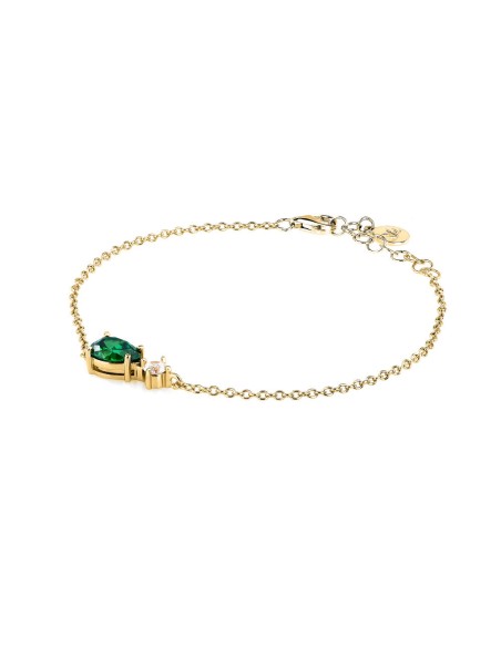 Morellato Tesori – Bracciale Dorato con Zircone Verde Goccia (SAIW199)