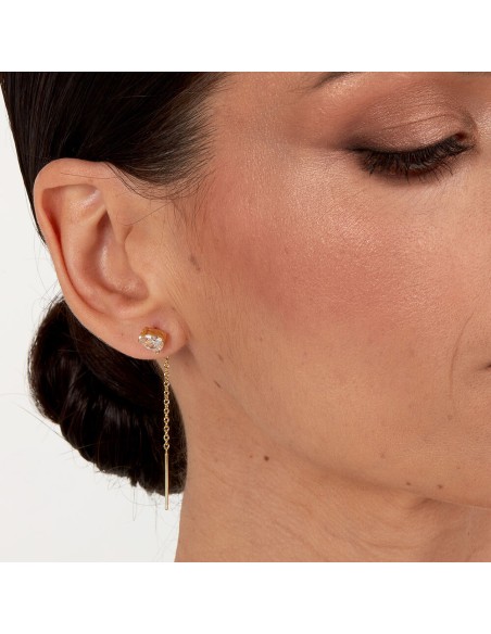 Orecchini Morellato Tesori – Pendenti Dorati con Zircone Bianco (SAIW208)