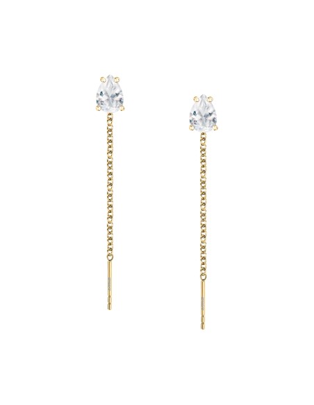 Orecchini Morellato Tesori – Pendenti Dorati con Zircone Bianco (SAIW208)
