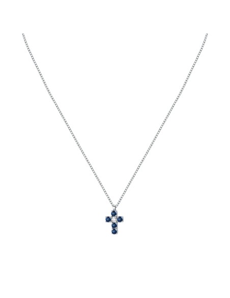 Collana Morellato Tesori – Croce Zirconi Blu e Bianchi (SAIW216)