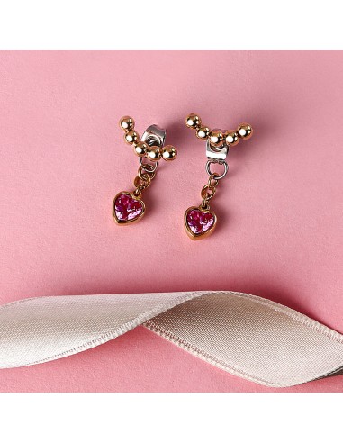 Orecchini Emily in Paris – Cuori Rosa e Acciaio...