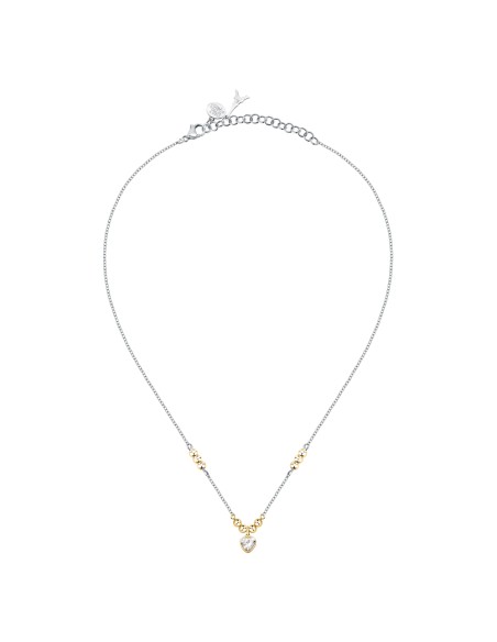 Collana Emily in Paris – Cuore Bianco Acciaio e Oro (SAIX36)