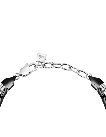 Bracciale Uomo Morellato Motown Acciaio Nero Silver (SALS55)