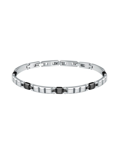 Bracciale Uomo Morellato Acciaio Silver Nero 33g (SALS78)