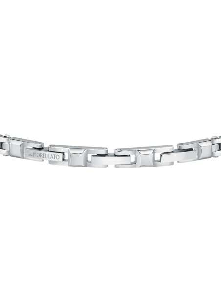 Bracciale Uomo Morellato Acciaio Silver Nero 33g (SALS78)