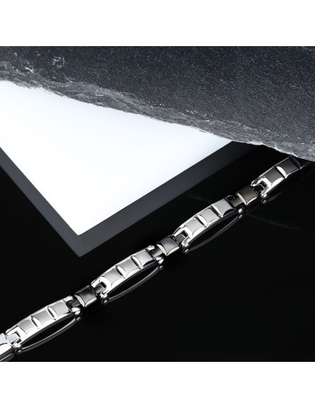 Bracciale Uomo Morellato Acciaio Silver Nero 33g (SALS78)