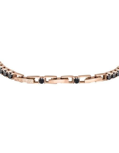 Bracciale Uomo Morellato Tennis Argento Nero Zirconi (SATT01)