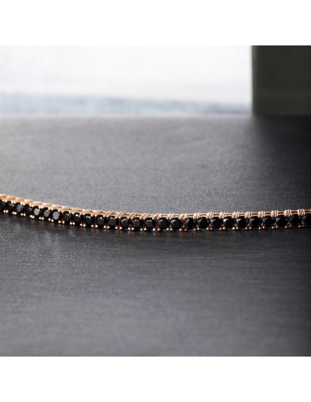 Bracciale Uomo Morellato Tennis Argento Nero Zirconi (SATT01)