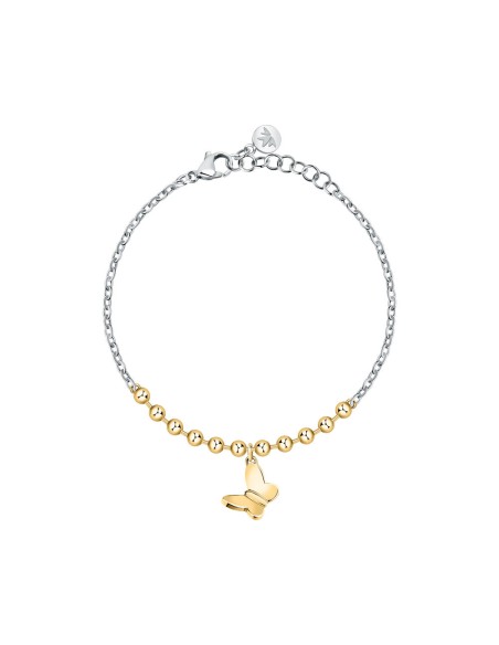 Bracciale Morellato Donna Farfalla Acciaio e Oro Giallo (SAUN35)