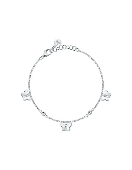 Bracciale Morellato Donna Farfalle Argento Acciaio Regolabile (SAUN36)