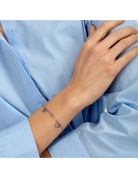 Bracciale Morellato Donna Farfalle Argento Acciaio Regolabile (SAUN36)