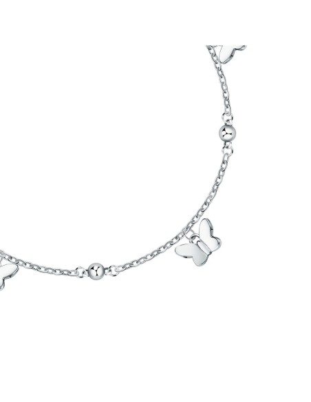 Bracciale Morellato Donna Farfalle Argento Acciaio Regolabile (SAUN36)