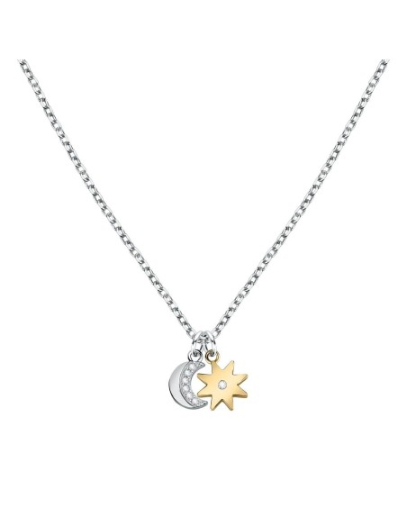Collana Morellato Donna Luna e Stella Bicolore con Cristallo (SAUY03)