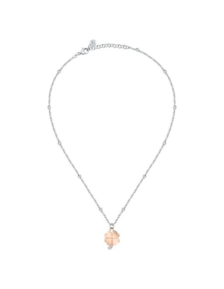 Collana Morellato Donna Quadrifoglio Rose Gold con Cristallo (SAUY05