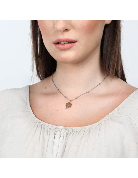 Collana Morellato Donna Quadrifoglio Rose Gold con Cristallo (SAUY05