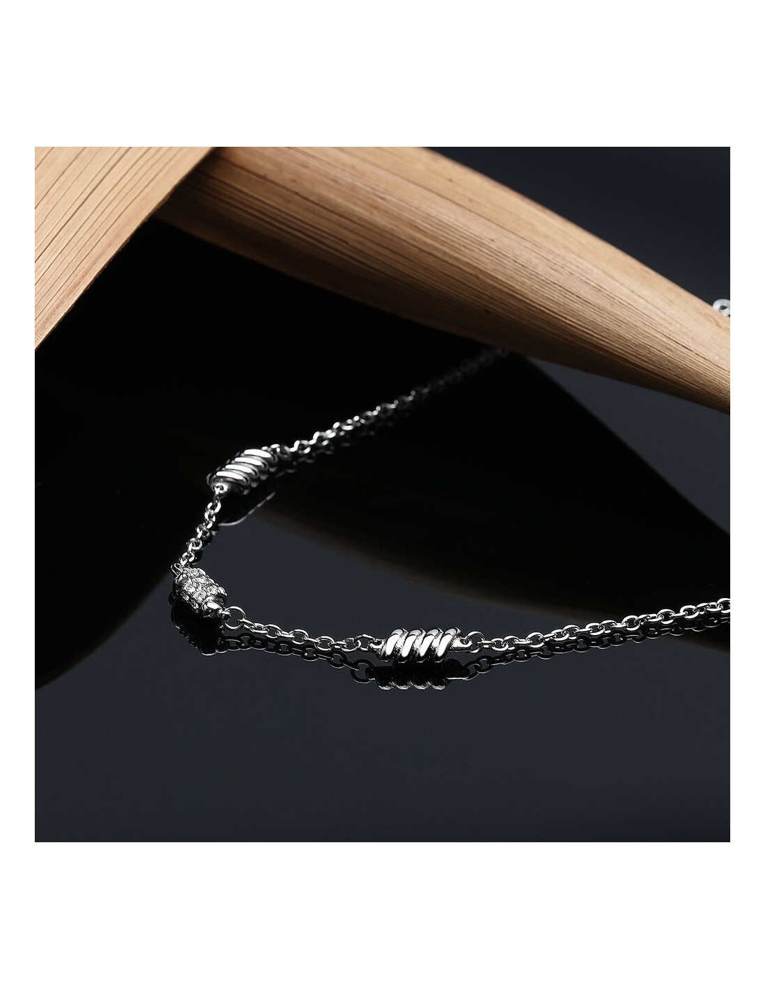 Collana Morellato Torchon In Acciaio E Cristalli – Eleganza Geometrica Al Suo Meglio! - 5