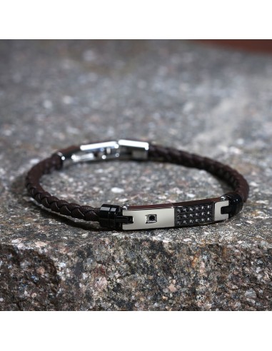 Bracciale Morellato Uomo Pelle Marrone Nero e...
