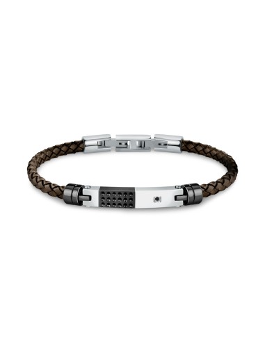 Bracciale Morellato Uomo Pelle Marrone Nero e...