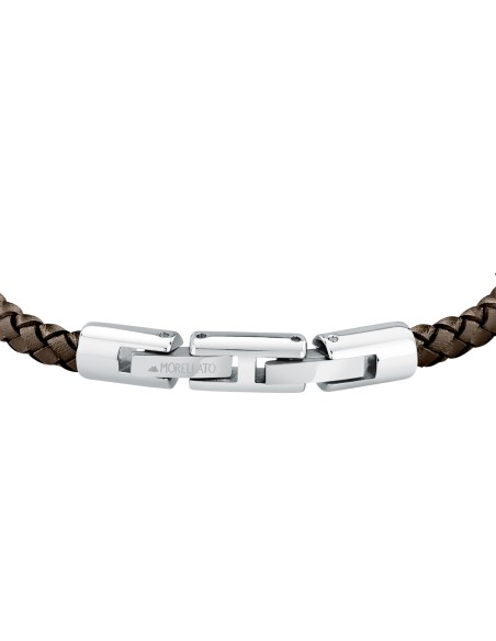 Bracciale Morellato Uomo Pelle Marrone Nero e Acciaio (SQH57)