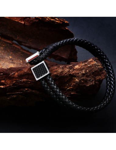 Bracciale Sector Uomo Pelle e Acciaio Nero 22...