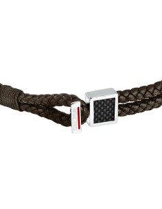 Bracciale Sector Uomo Pelle Marrone Intrecciata (SZV128) 2