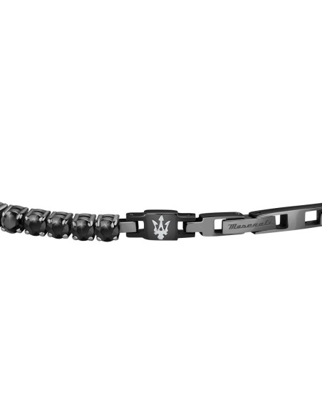 Bracciale Uomo Maserati Tennis Nero con Zirconi (JM222AVC02)