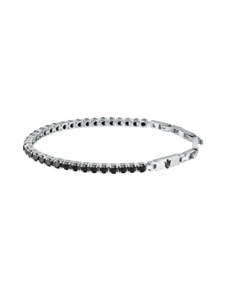 Bracciale Uomo Maserati Tennis Acciaio Zirconi Neri (JM222AVC04)