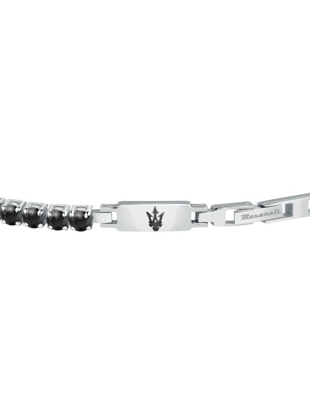 Bracciale Uomo Maserati Tennis Acciaio Zirconi Neri (JM222AVC04)