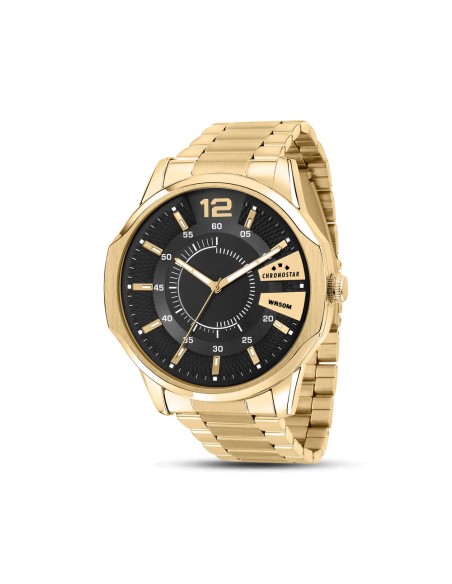 Chronostar Brave – Orologio Uomo Acciaio Oro con Datario (R3753115002)