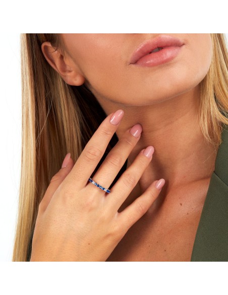 Morellato Tesori – Anello Donna Argento con Zirconi Blu (SAIW170)