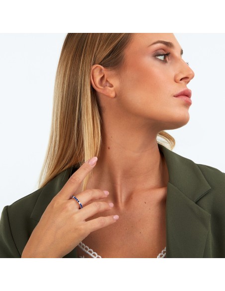 Morellato Tesori – Anello Donna Argento con Zirconi Blu (SAIW170)