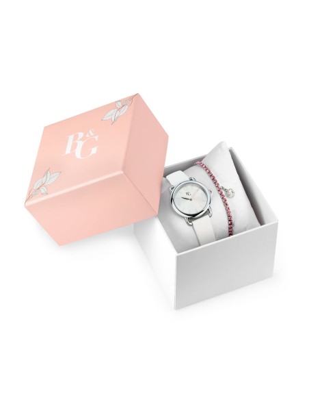 B&G Ease – Orologio Donna Silver con Bracciale Rosa (R3851322505)
