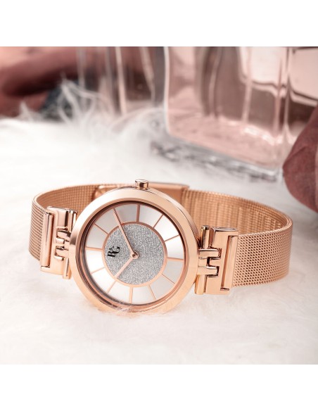 B&G Soiree – Orologio Donna Oro Rosa con Cinturino Maglia (R3853294501)