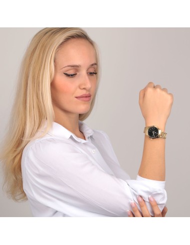 B&G Crystal – Orologio Donna Oro Nero Elegante...