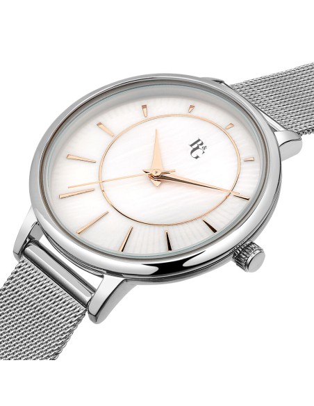 B&G Soleil – Orologio Donna Silver con Dettagli Rose Gold (R3853310503)