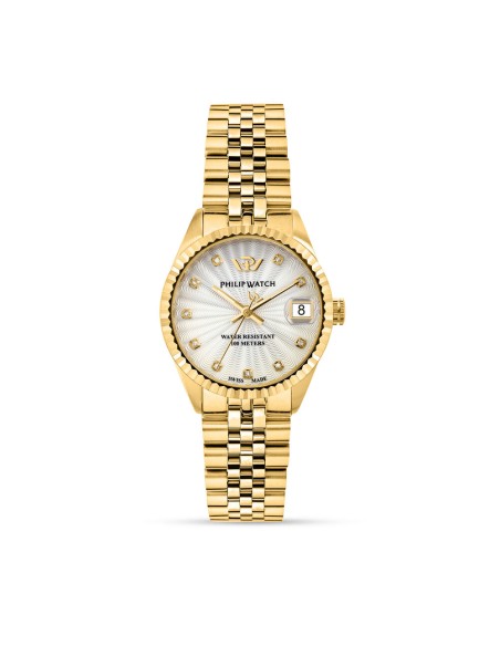 Philip Watch Caribe – Orologio Donna Gold con Diamanti (R8253597634)