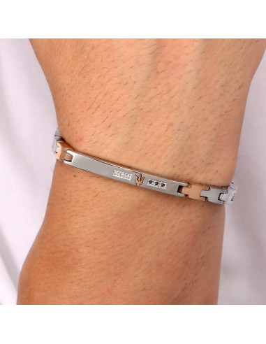 Maserati – Bracciale Uomo Acciaio e Oro Rosa...