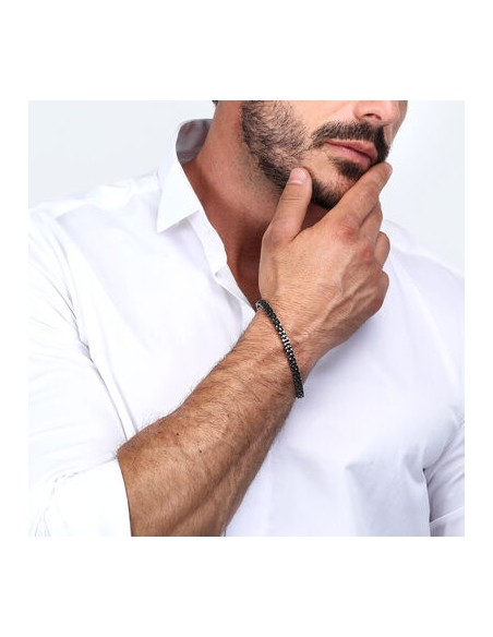 Sector Ceramic – Bracciale Uomo Acciaio Argento e Nero (SAFR29)