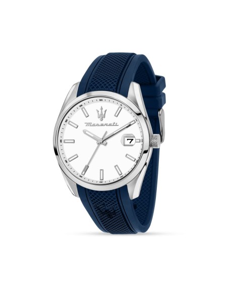 Maserati Attrazione – Orologio Uomo Bianco con Cinturino Blu (R8851151007)
