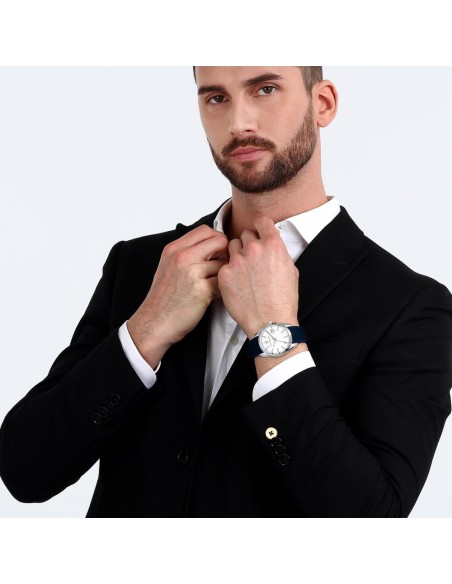 Maserati Attrazione – Orologio Uomo Bianco con Cinturino Blu (R8851151007)