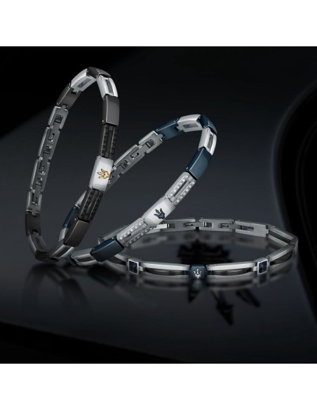 Maserati Jewels – Bracciale Uomo Acciaio Nero  (JM223ATZ22)