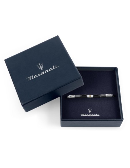 Maserati Jewels – Bracciale Uomo Acciaio Nero  (JM223ATZ22)