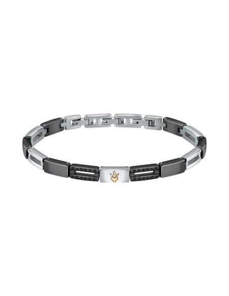 Maserati Jewels – Bracciale Uomo Acciaio Nero  (JM223ATZ22)